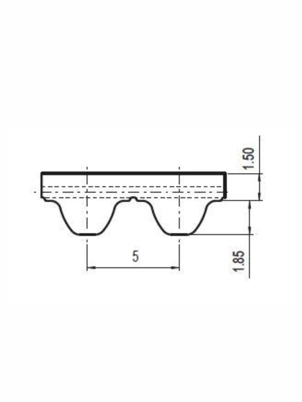 Зубчатый ремень 500 S5M NOVOBELT
