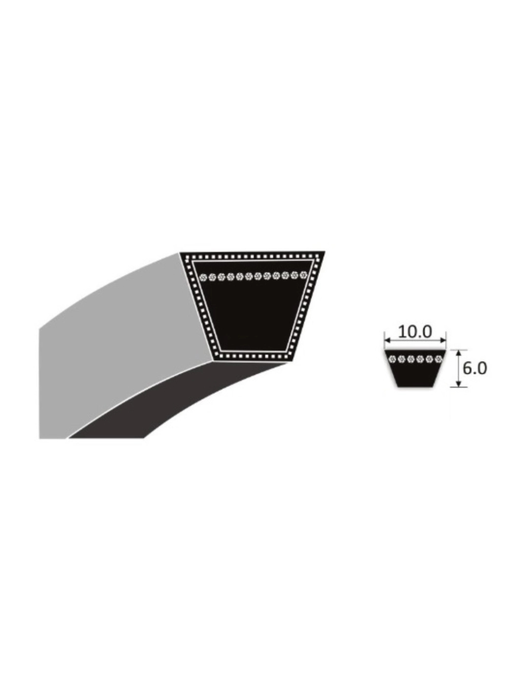 V-belt Z (0) 900 Lp MEGADYNE BASIC