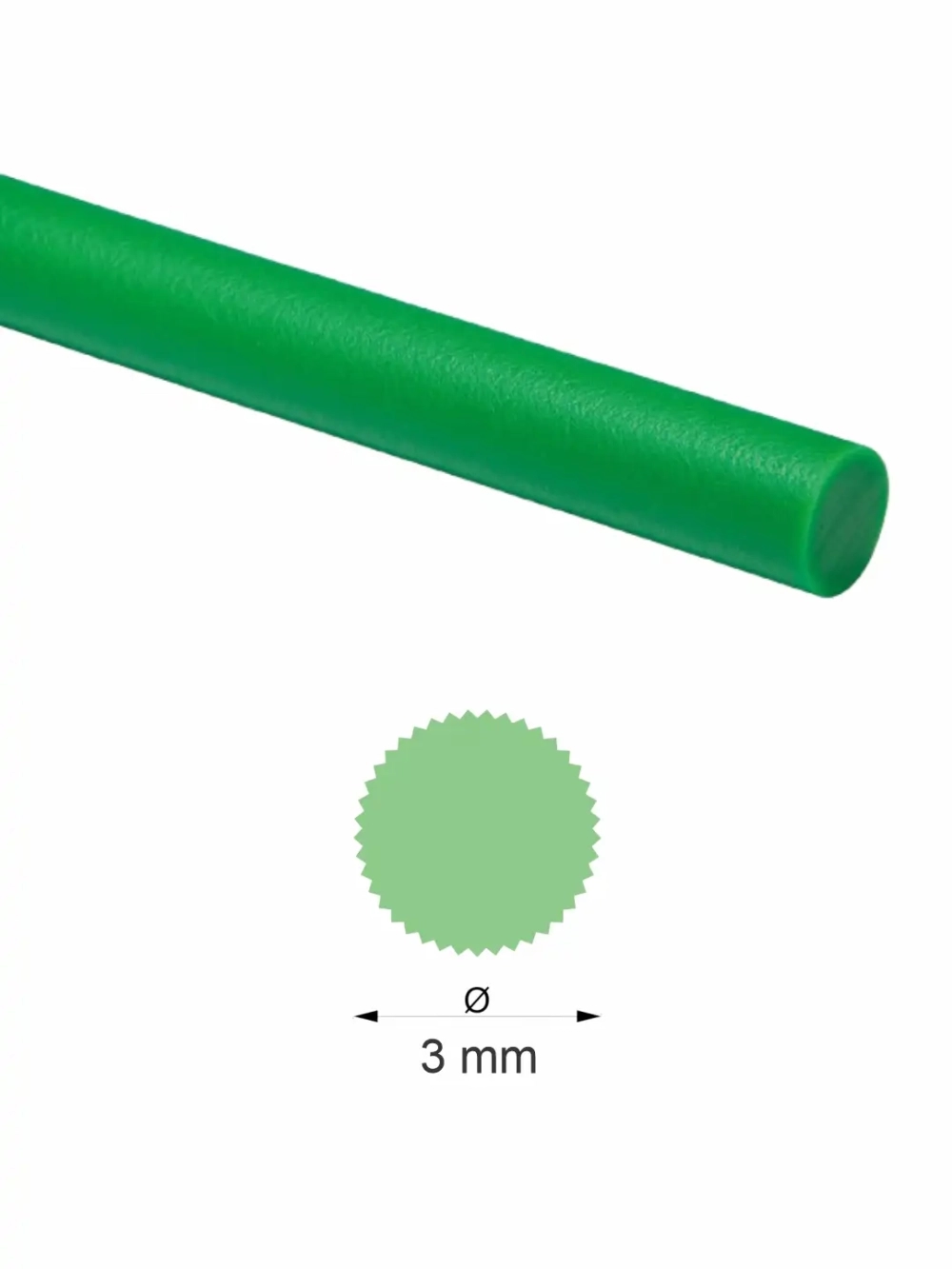Термосвариваемый ремень круглого сечения диаметром 3 мм - цена за метр